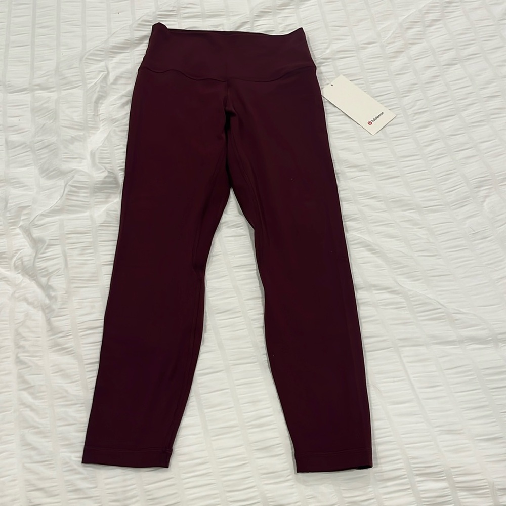 Brand New Lululemon Leggings - Burgundy, Size 6 make offers! Never worn!!